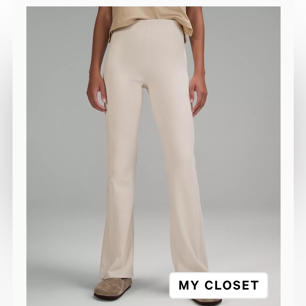 lululemon Brushed Softstreme Ribbed Zip Flare Pant 32.5”